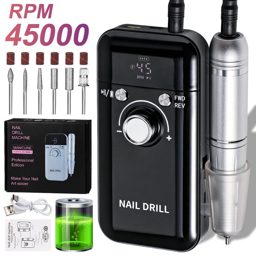 45000 Turn Nail Polishing Machine Professional Nail Polish Remover - Trend Vibe45000 Turn Nail Polishing Machine Professional Nail Polish RemoverCJ dropshipping supplier0Black
