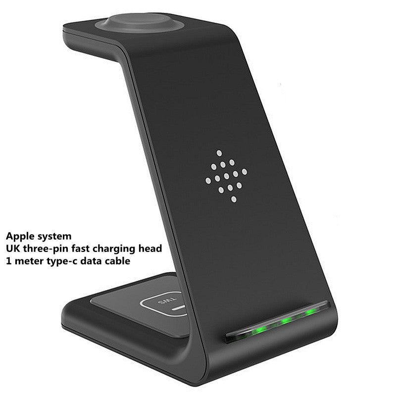 3 In 1 Fast Charging Station Wireless Charger Stand Wireless Quick Charge Dock For Phone Holder - Trend Vibe3 In 1 Fast Charging Station Wireless Charger Stand Wireless Quick Charge Dock For Phone HolderCJ dropshipping supplierWireless ChargerApple UKBlack