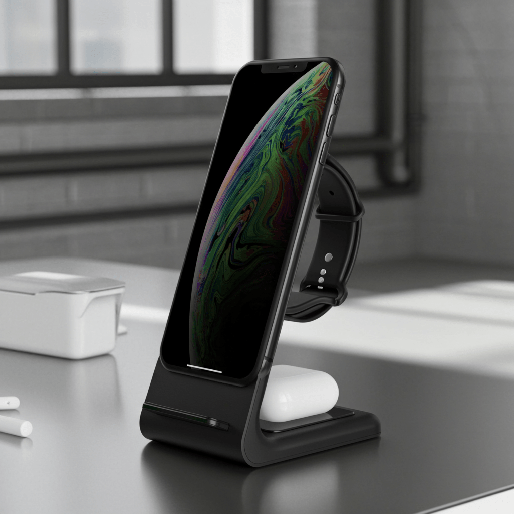 3 In 1 Fast Charging Station Wireless Charger Stand Wireless Quick Charge Dock For Phone Holder - Trend Vibe3 In 1 Fast Charging Station Wireless Charger Stand Wireless Quick Charge Dock For Phone HolderCJ dropshipping supplierWireless ChargerSamsung AU plugBlack