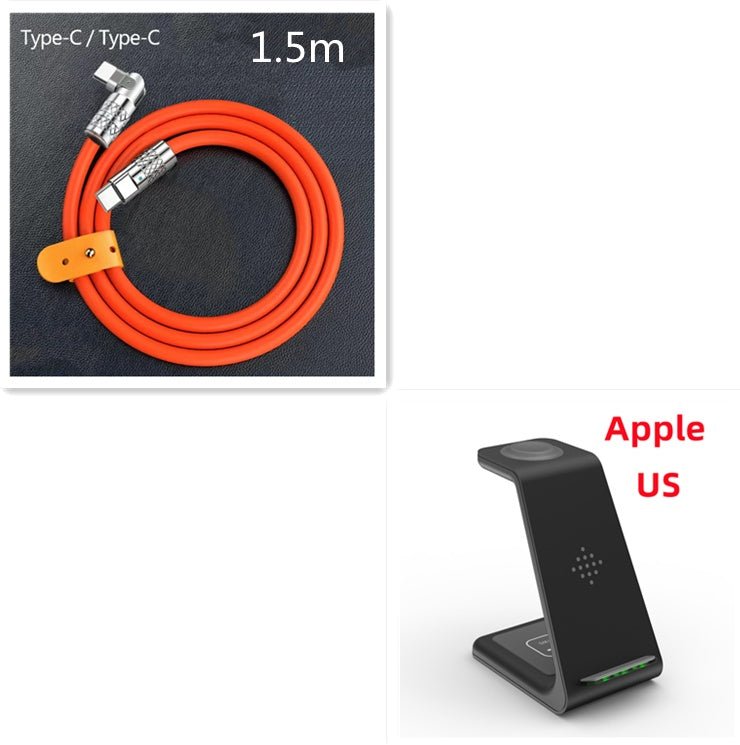 3 In 1 Fast Charging Station Wireless Charger Stand Wireless Quick Charge Dock For Phone Holder - Trend Vibe3 In 1 Fast Charging Station Wireless Charger Stand Wireless Quick Charge Dock For Phone HolderCJ dropshipping supplierWireless ChargerApple US plugBlack Set11