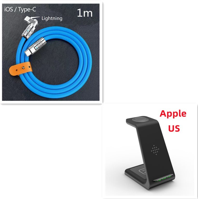 3 In 1 Fast Charging Station Wireless Charger Stand Wireless Quick Charge Dock For Phone Holder - Trend Vibe3 In 1 Fast Charging Station Wireless Charger Stand Wireless Quick Charge Dock For Phone HolderCJ dropshipping supplierWireless ChargerApple US plugBlack Set6