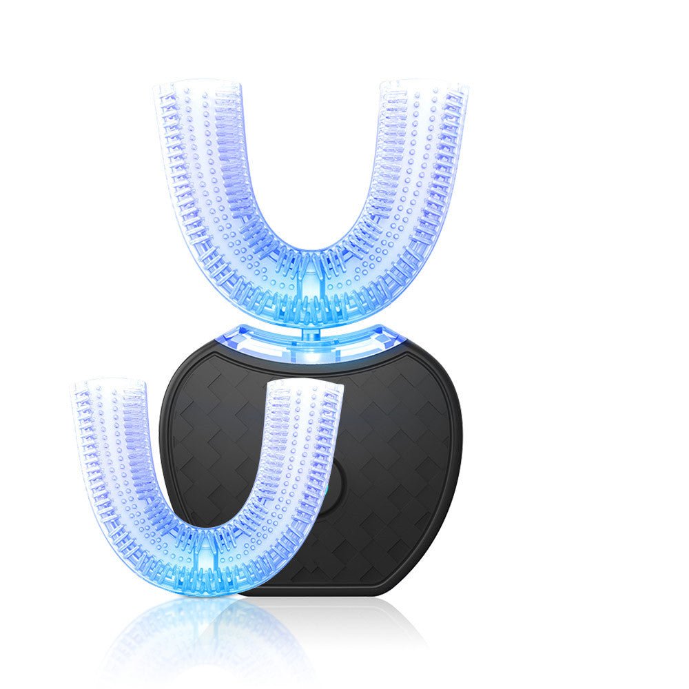 360 Degrees Intelligent Automatic Electric Toothbrush Waterproof U Type Tooth Brush Whitening Blue Light USB Charging - Trend Vibe360 Degrees Intelligent Automatic Electric Toothbrush Waterproof U Type Tooth Brush Whitening Blue Light USB ChargingCJ dropshipping supplier0Black head box set