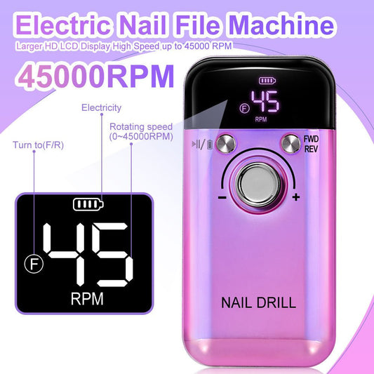 45000 Turn Nail Polishing Machine Professional Nail Polish Remover - Trend Vibe45000 Turn Nail Polishing Machine Professional Nail Polish RemoverCJ dropshipping supplier0White
